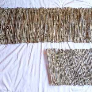 9 smallBamboo table runners w/ gold accent glitter